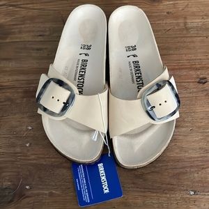 NWT Madrid Big Buckle Nubuck Leather Birkenstock size 38
